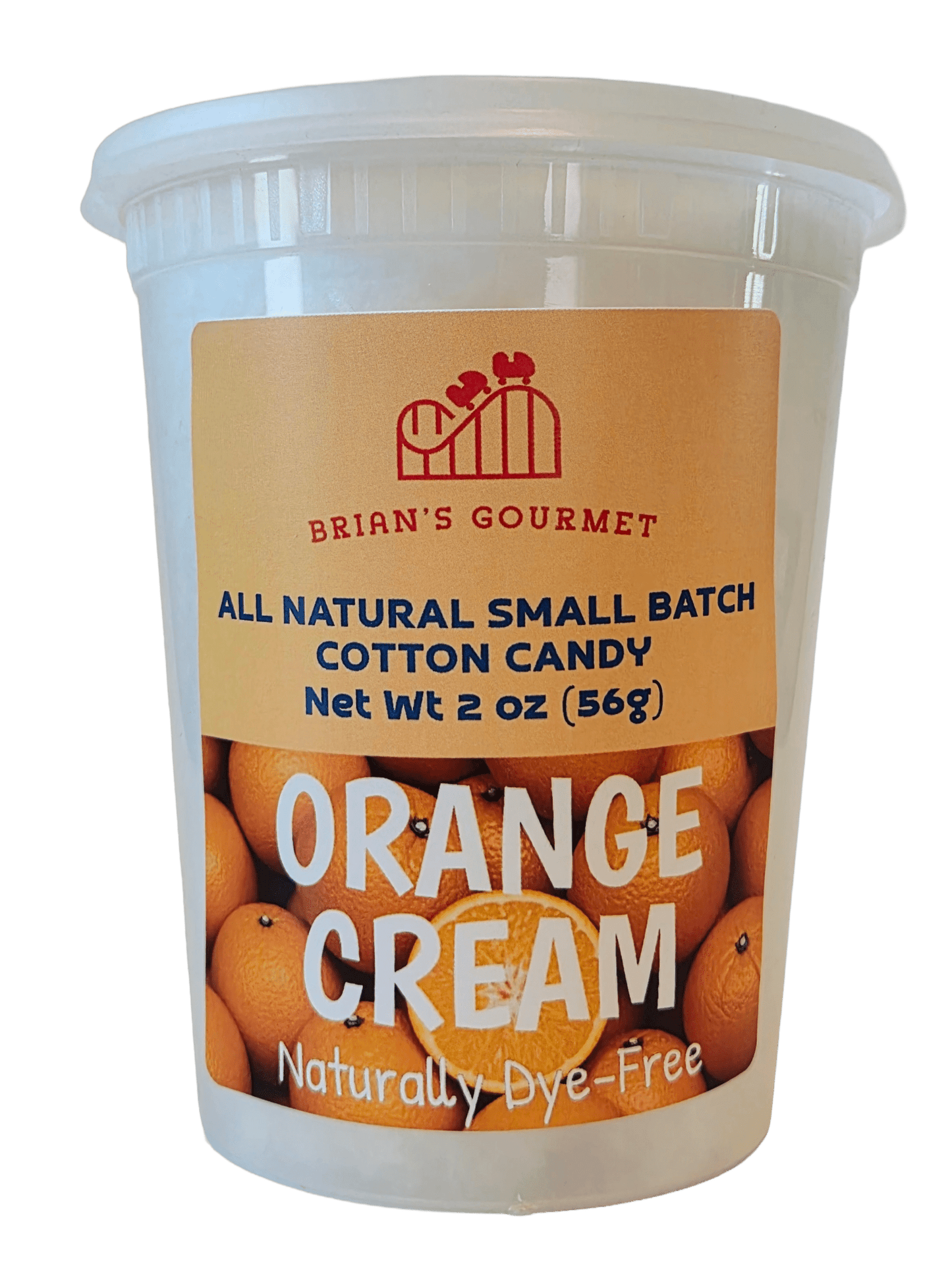 Orange Cream - All Natural & Dye-Free Cotton Candy - Brian's Gourmet