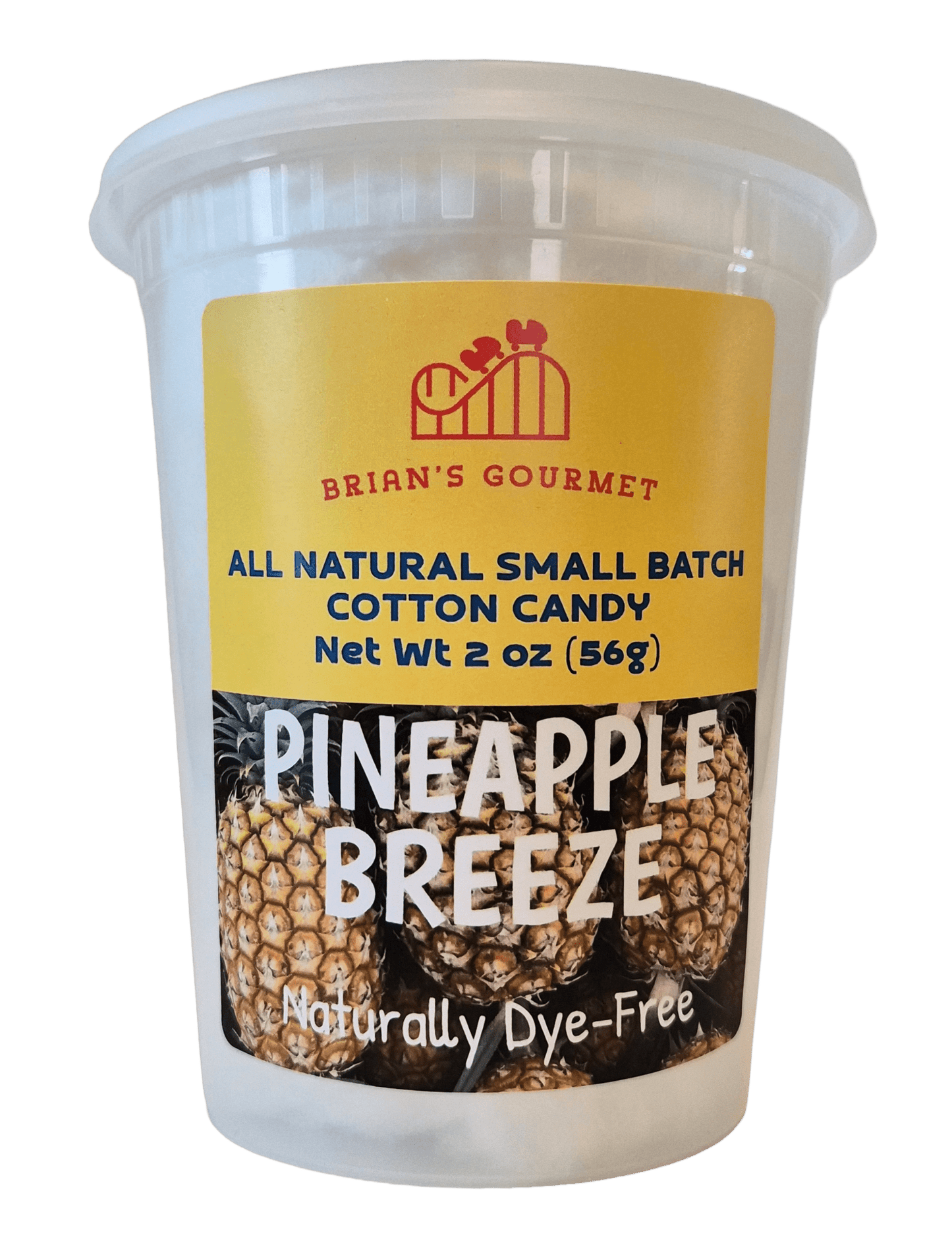 Pineapple Breeze - All Natural & Dye-Free Cotton Candy - Brian's Gourmet