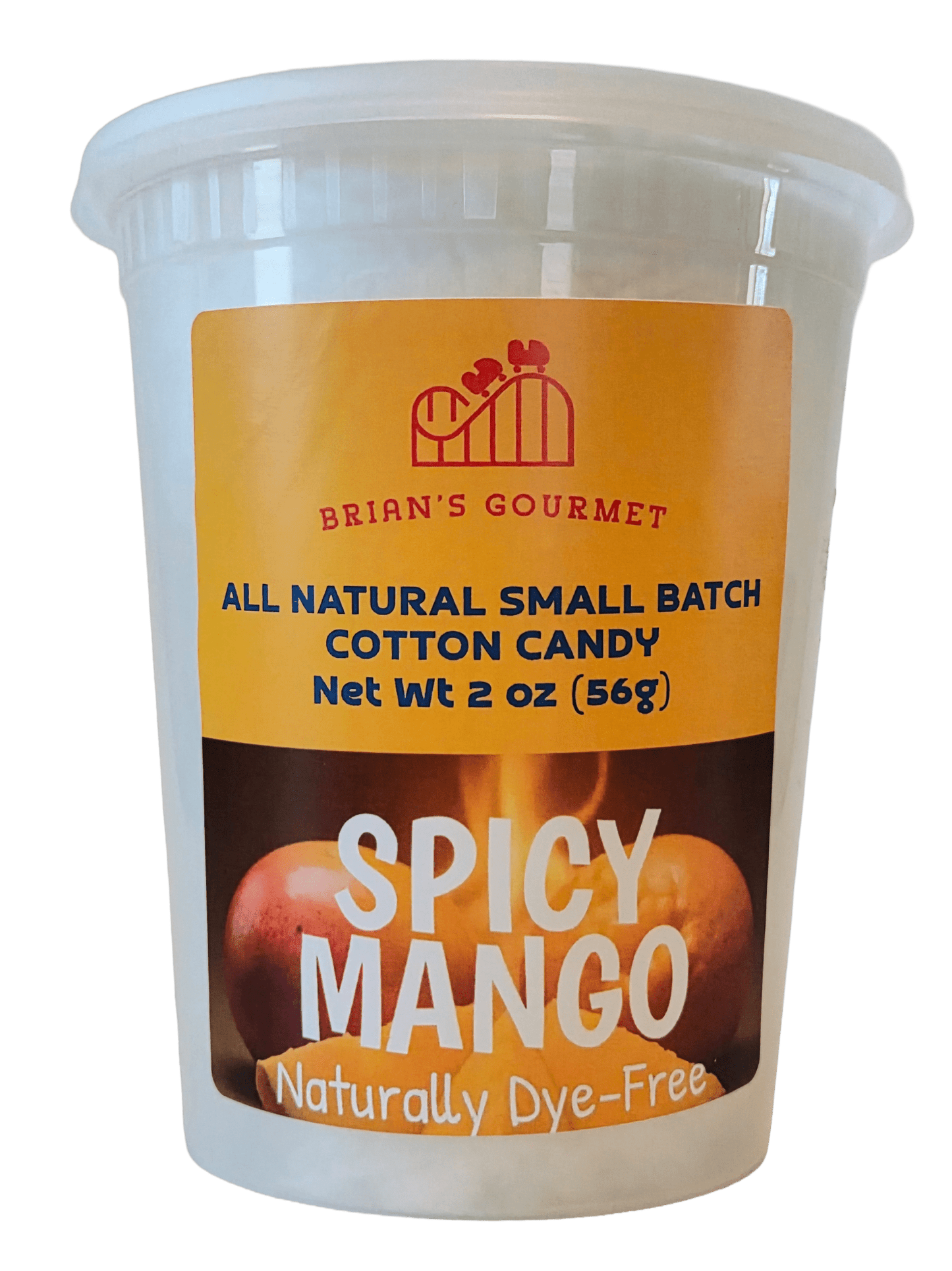 Spicy Mango - All Natural & Dye-Free Cotton Candy - Brian's Gourmet