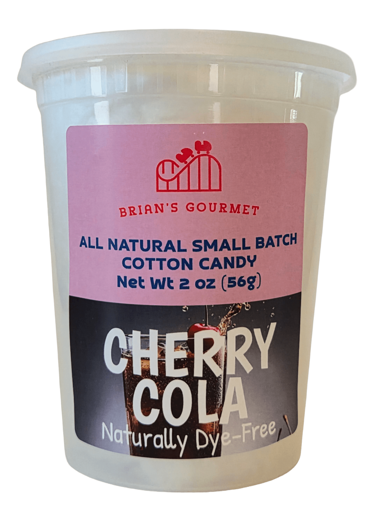 Cherry Cola - All Natural & Dye-Free Cotton Candy - Brian's Gourmet