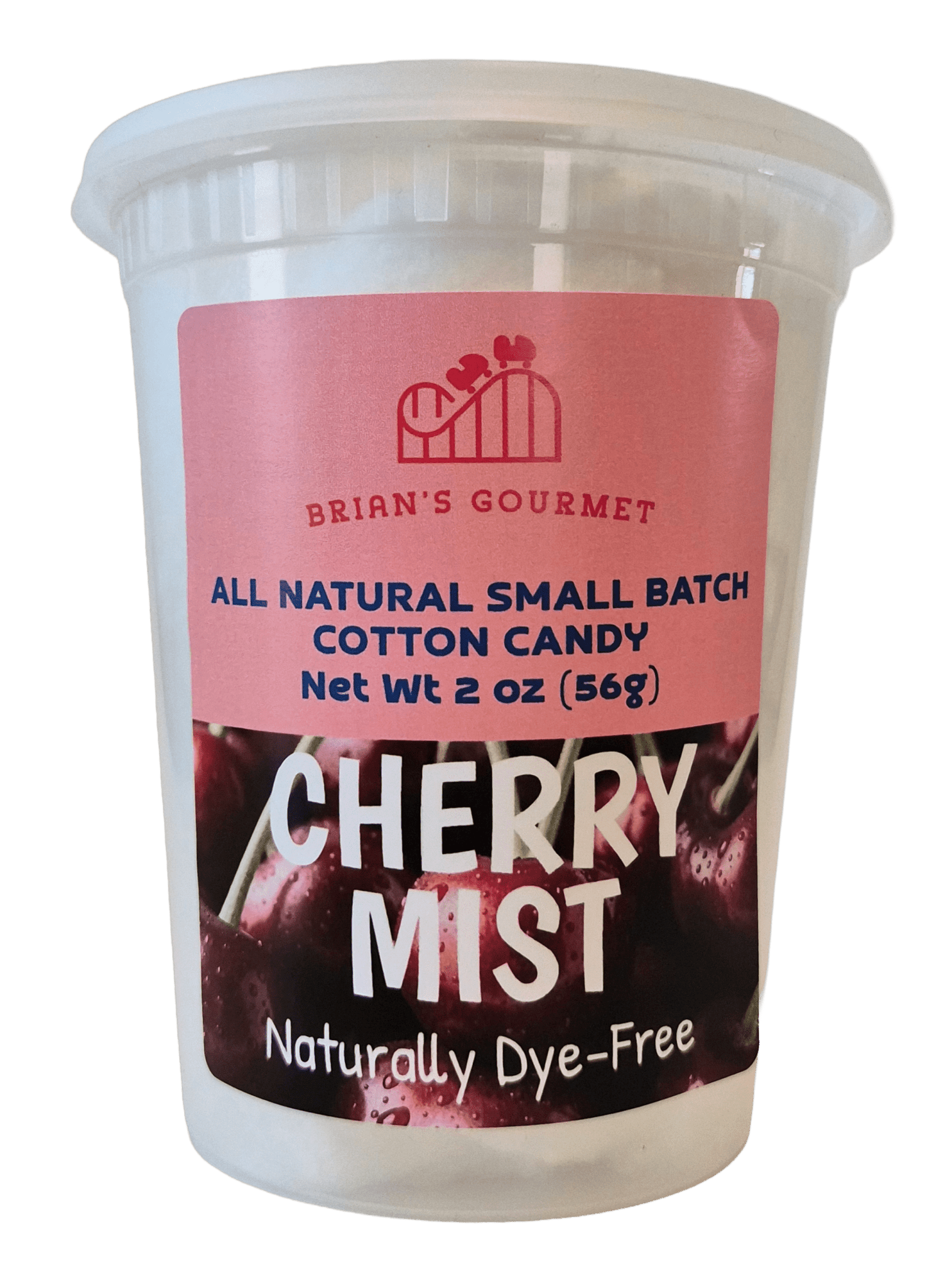 Cherry Mist - All Natural & Dye-Free Cotton Candy - Brian's Gourmet