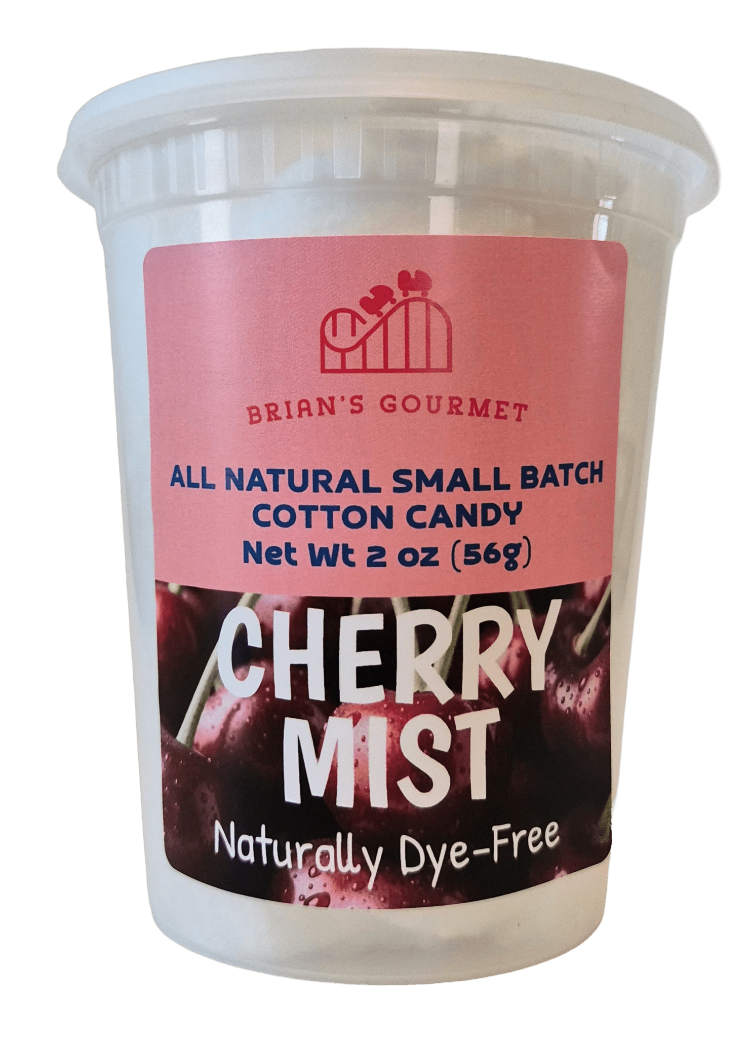 Cherry Mist - All Natural & Dye-Free Cotton Candy - Brian's Gourmet