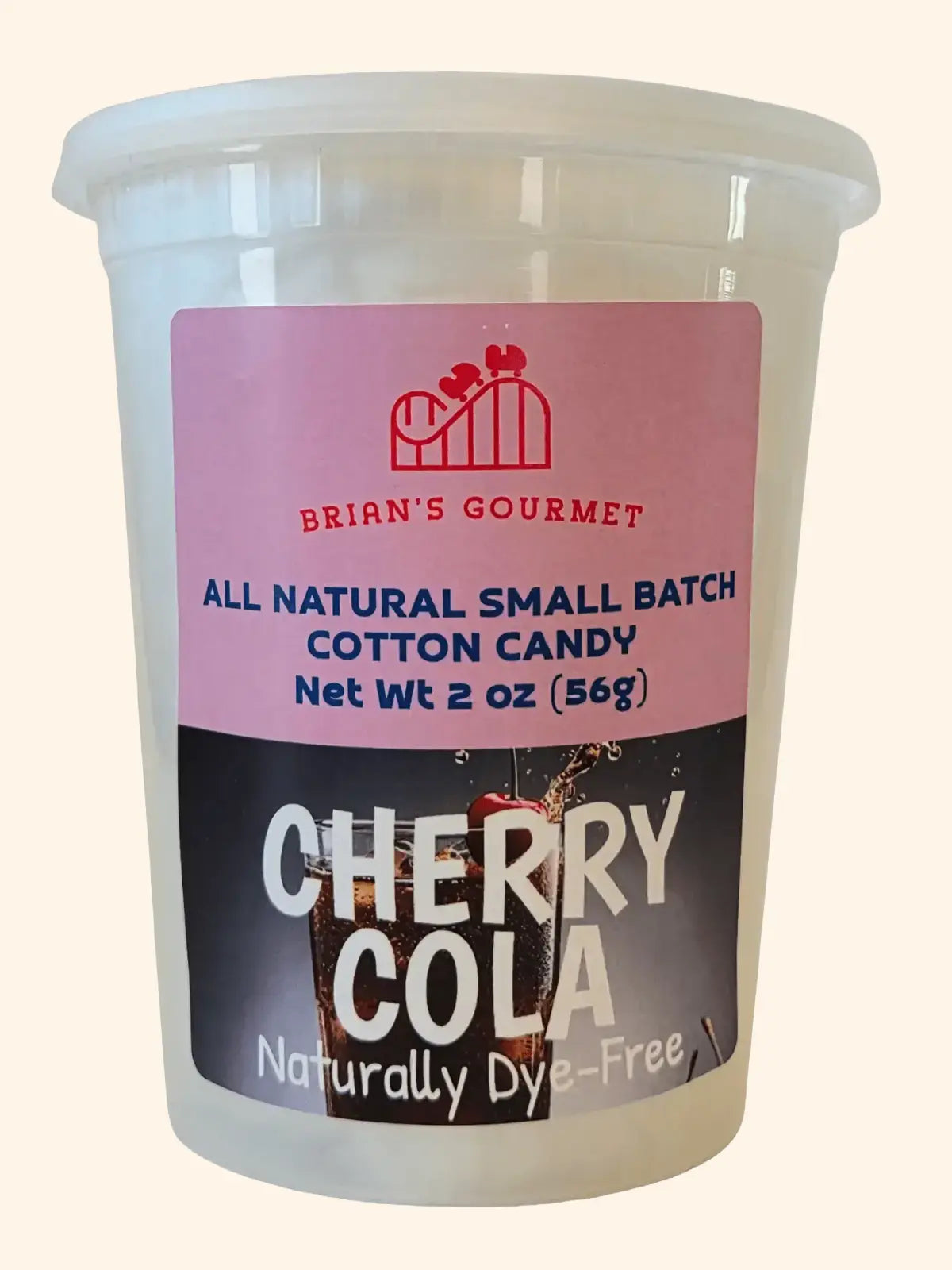 Brian's Gourmet Cherry Cola All Natural Dye-Free Cotton Candy