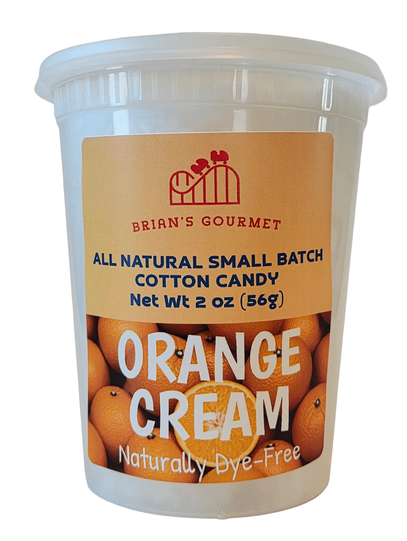 Orange Cream - All Natural & Dye-Free Cotton Candy - Brian's Gourmet
