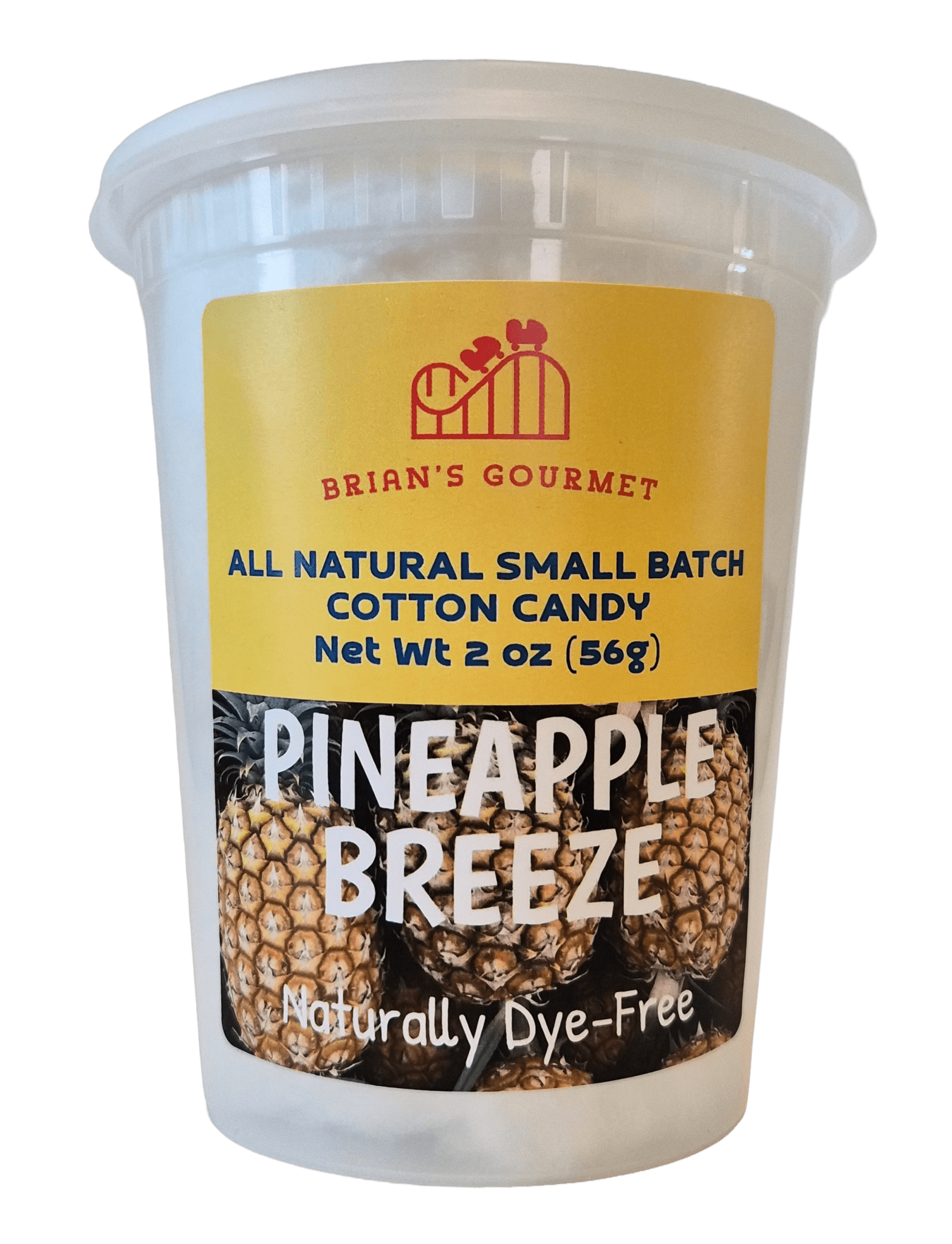 Pineapple Breeze - All Natural & Dye-Free Cotton Candy - Brian's Gourmet