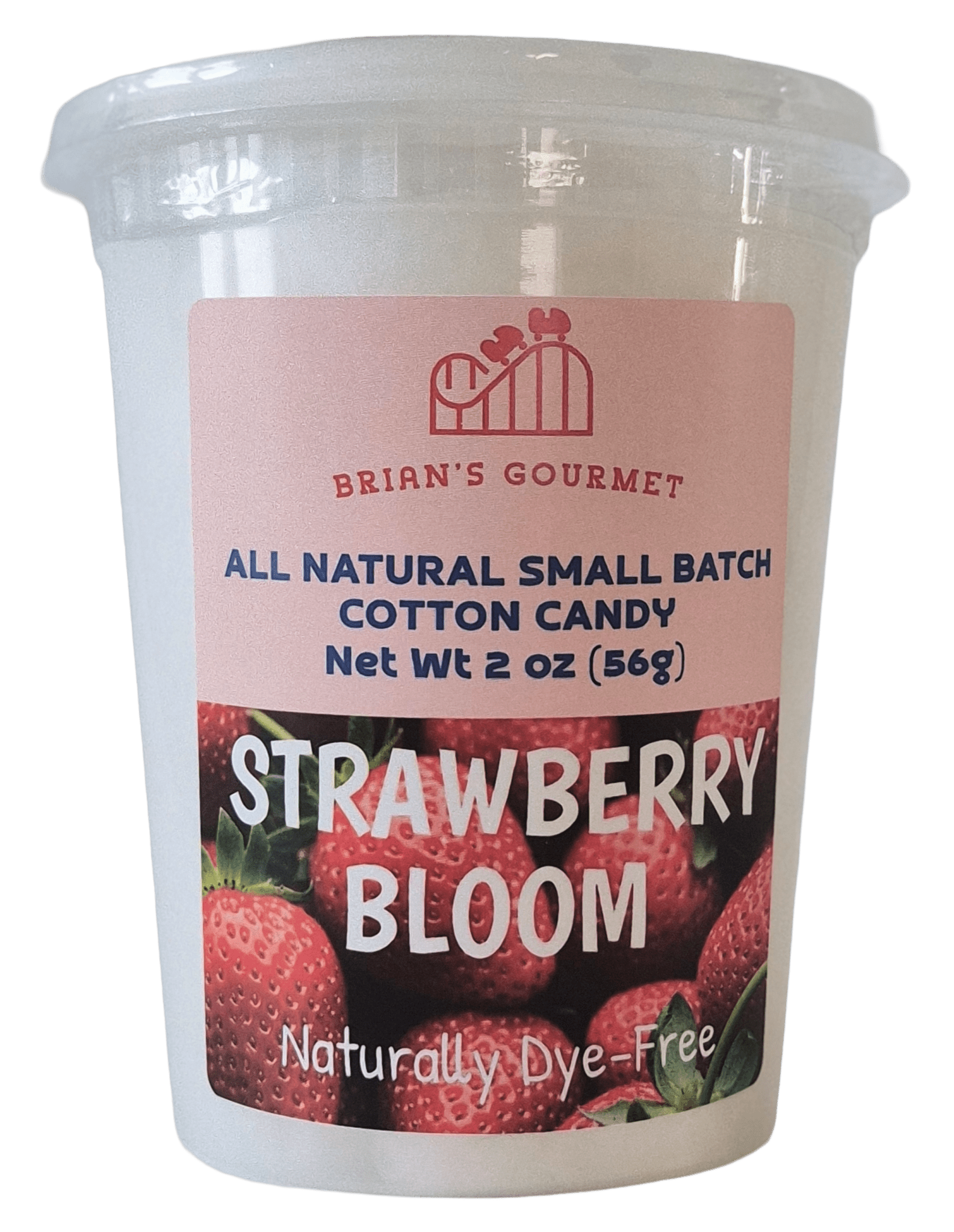 Strawberry Bloom - All Natural & Dye-Free Cotton Candy - Brian's Gourmet